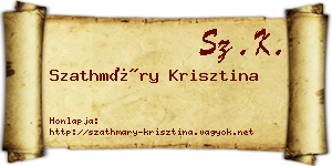 Szathmáry Krisztina névjegykártya