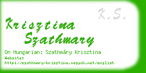 krisztina szathmary business card
