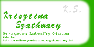 krisztina szathmary business card